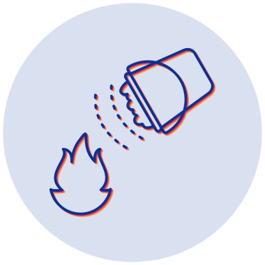 Ateş Kovası modern simgesinin vektör çizimi 