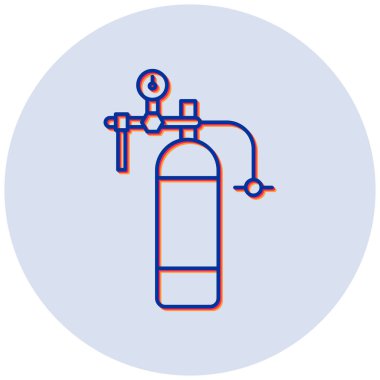 Oxygen Tank modern simgesinin vektör çizimi 