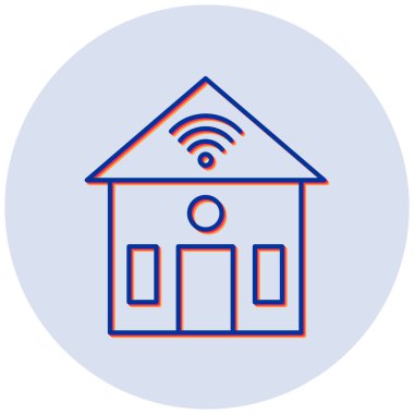 Smart House modern simgesinin vektör çizimi 