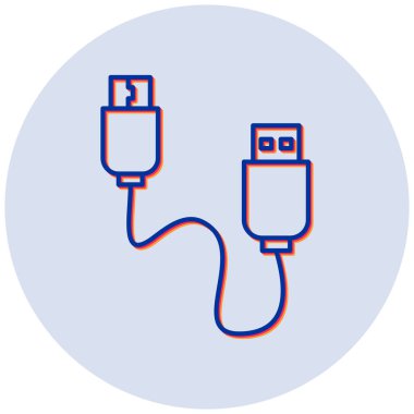 Cable modern simgesinin vektör illüstrasyonu 