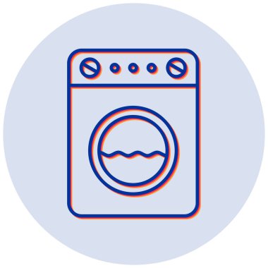 Yıkama Makinesinin vektör illüstrasyonu modern simge 