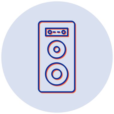 Hoparlör modern simgesinin vektör illüstrasyonu 