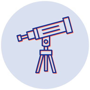 Teleskop modern simgesinin vektör çizimi 