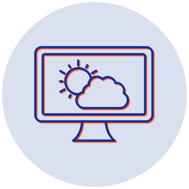 Gökyüzü modern simgesinin vektör illüstrasyonu 