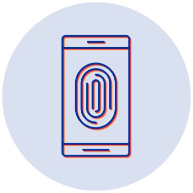 Mobil modern simgenin vektör illüstrasyonu 