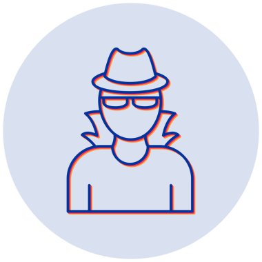 Casus modern simgesinin vektör illüstrasyonu 