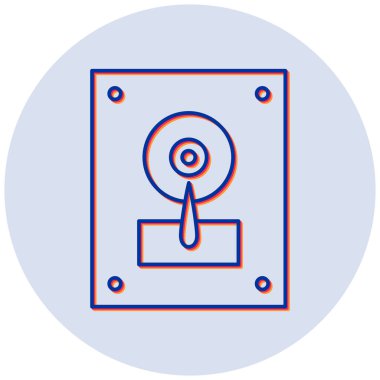 Hard disk modern simgesinin vektör çizimi 