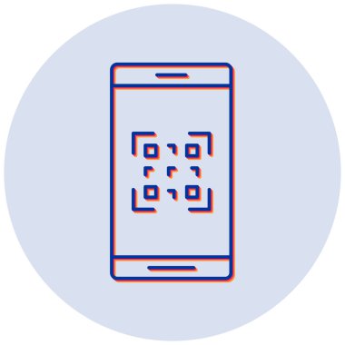 QR Kod modern simgesinin vektör çizimi 