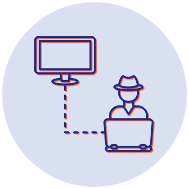 Soygun modern ikonunun vektör çizimi 