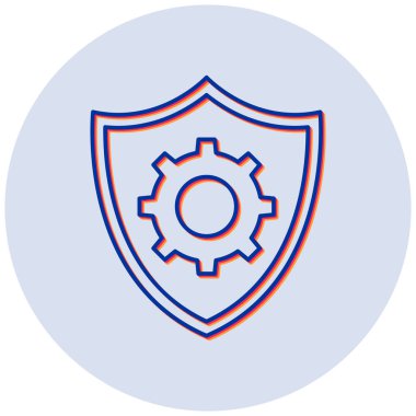 Modern simgeyi ayarlayan Siber Sanal 'in vektör illüstrasyonu 