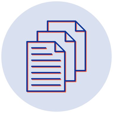 Belgelerin vektör illüstrasyonu modern simge 