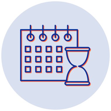 Deadline modern simgesinin vektör illüstrasyonu 