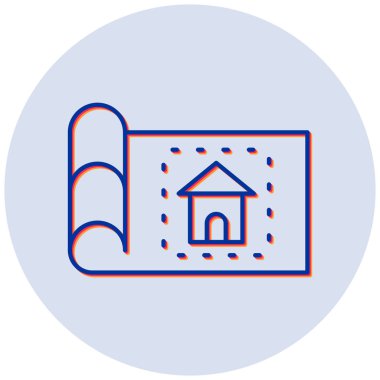 Blueprint modern simgesinin vektör çizimi 