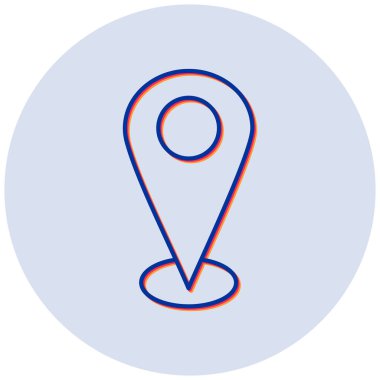 Adres modern simgesinin vektör illüstrasyonu 