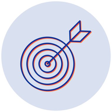 Hedef modern simgenin vektör illüstrasyonu 