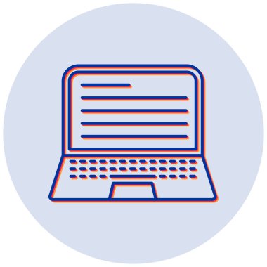 Laptop Dosya modern simgesinin vektör illüstrasyonu 