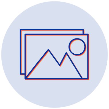 Resim modern simgesinin vektör illüstrasyonu 