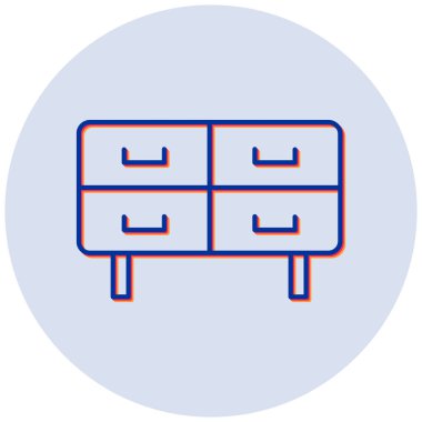 Çekmece modern simgesinin vektör illüstrasyonu 