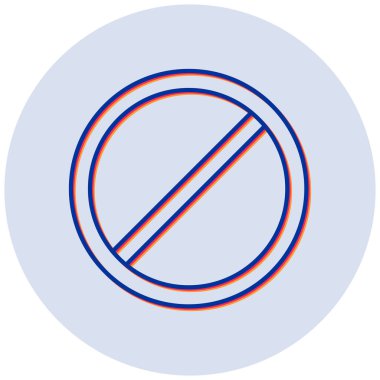 Modern Yasaklama simgesinin vektör illüstrasyonu 