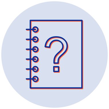 Not Sorusu modern simgesinin vektör illüstrasyonu 