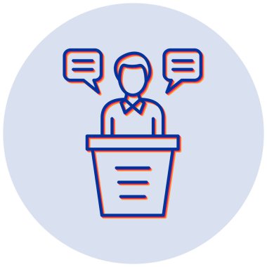 Konuşma modern simgesinin vektör illüstrasyonu 