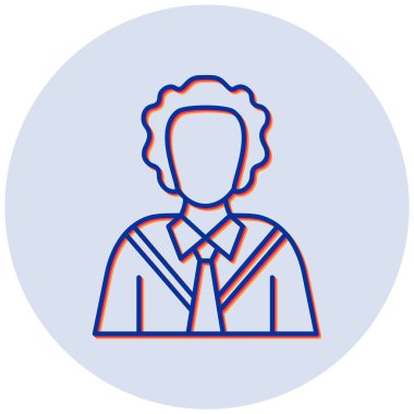 Magistrate modern simgesinin vektör illüstrasyonu 