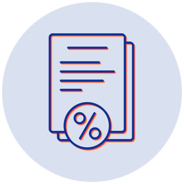 Vergi modern simgesinin vektör illüstrasyonu 