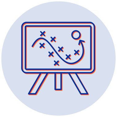 Strateji modern simgesinin vektör çizimi 