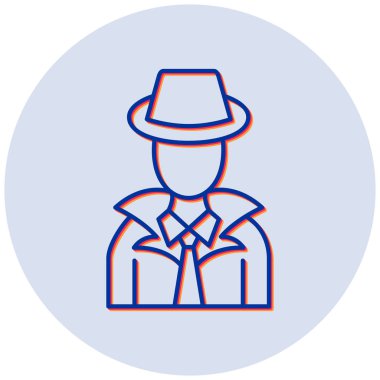 Casusluk modern simgesinin vektör illüstrasyonu 