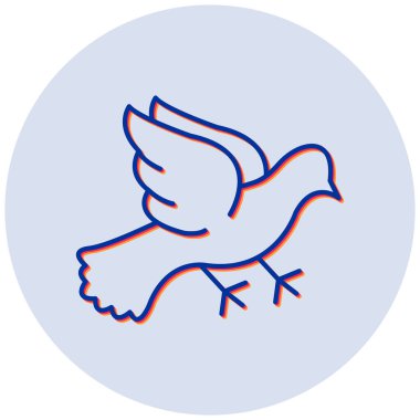 Dove modern simgesinin vektör illüstrasyonu 