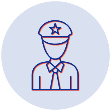 Subay modern simgesinin vektör illüstrasyonu 