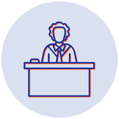 Mahkeme Odası modern simgesinin vektör illüstrasyonu 