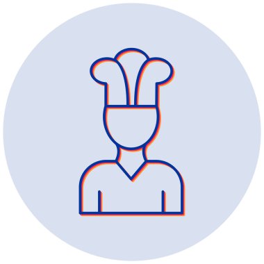 Şef modern simgesinin vektör çizimi 