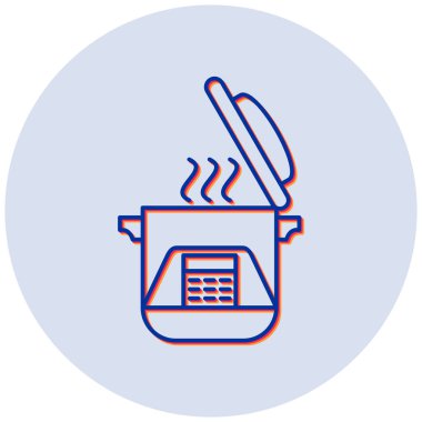 Modern yemek simgesinin vektör illüstrasyonu 