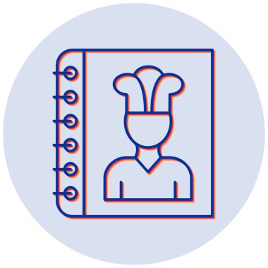 Cook Book modern simgesinin vektör çizimi 