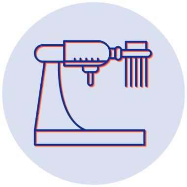 Makarna Makinesi modern simgesinin vektör çizimi 