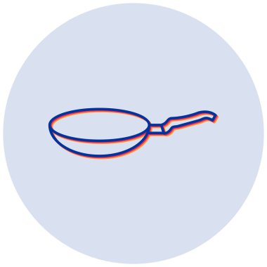 Frying Pan modern simgesinin vektör illüstrasyonu 