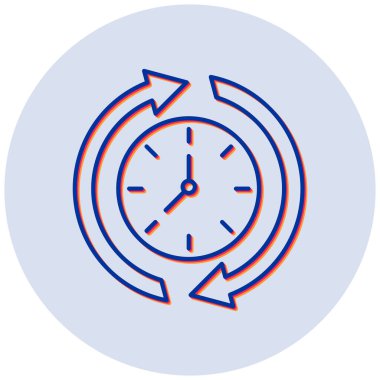 Saat. Web simgesi basit illüstrasyon