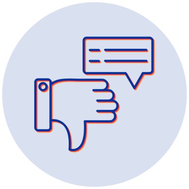 Hoşlanmıyorum. Web simgesi basit illüstrasyon