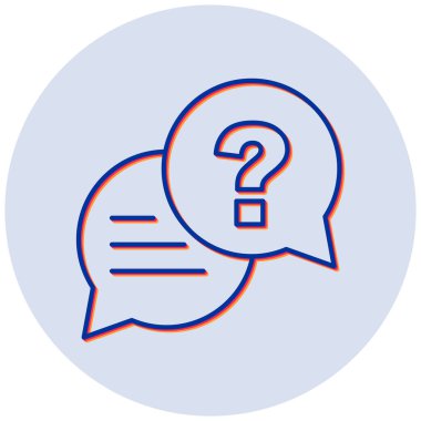 soru işaretli konuşma balonu, vektör illüstrasyonu