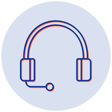 Kulaklık. Web simgesi basit tasarım