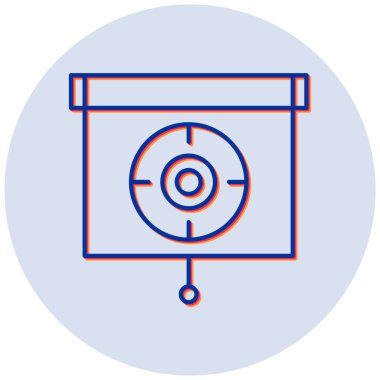 Hedef. Web simgesi basit illüstrasyon