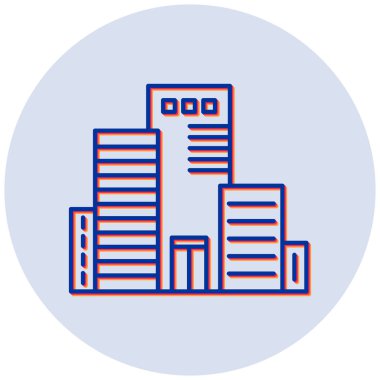 Bina. Web simgesi basit illüstrasyon