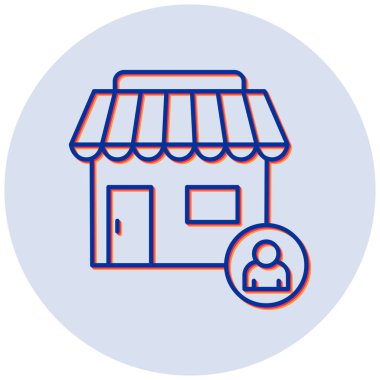 dükkan vektör simgesi modern illüstrasyon