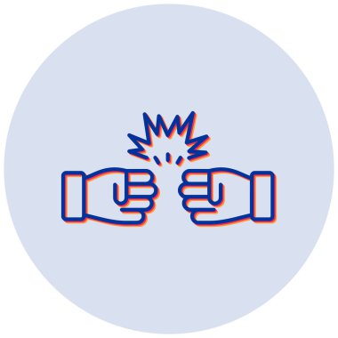 İkon vektör illüstrasyonuyla mücadele et 