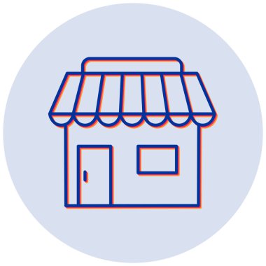 Dükkan. Web simgesi basit illüstrasyon