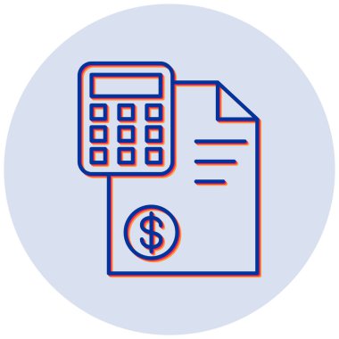 Muhasebe satırı vektör simgesi