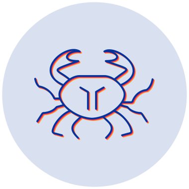 Yengeç. Web simgesi basit illüstrasyon