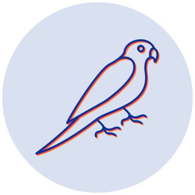 Papağan. Web simgesi basit illüstrasyon