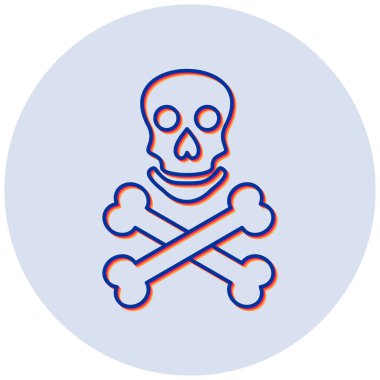 Jolly Roger modern simgesinin vektör çizimi 